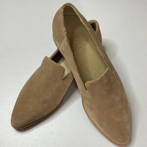Portland Leather Patina Taupe Suede Pointed Flat Size 8.5 NWOT